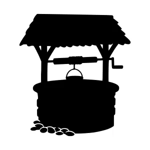Silhouette Well - Simple Graphic Icon