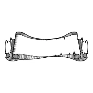 Vintage Scroll Banner - Blank Design Element