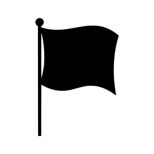 Black Flag Icon - Vector Illustration