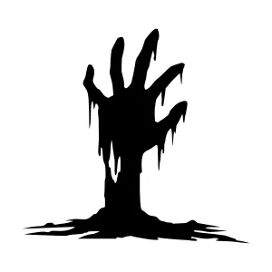 Black Zombie Hand Silhouette