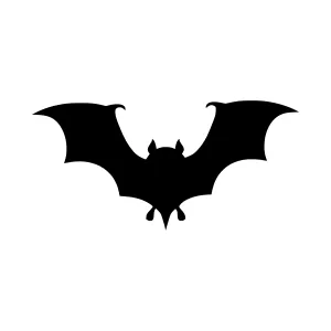 Black Bat Silhouette Vector Icon