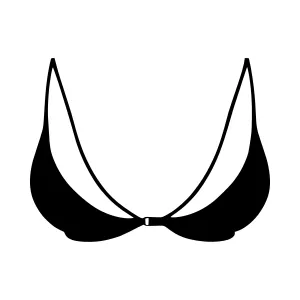 Black Silhouette Bra - Minimalist Swimwear Icon