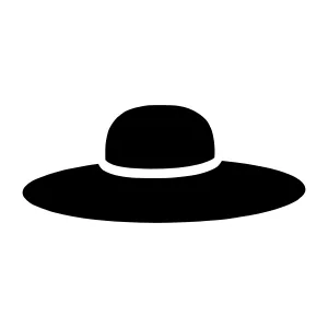 Black Fedora Silhouette Icon