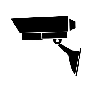 Security Camera Icon - Black Silhouette