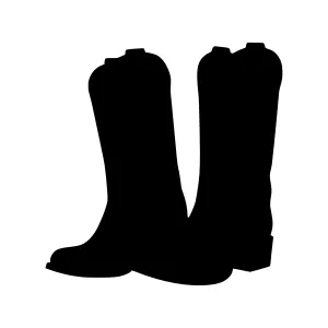 Silhouette Boots - Black Vector Illustration