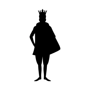 Silhouette King Crown Royalty Vector Icon