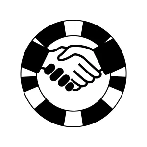 Deal Making - Handshake Poker Chip Icon