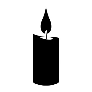 Black Candle Silhouette Icon