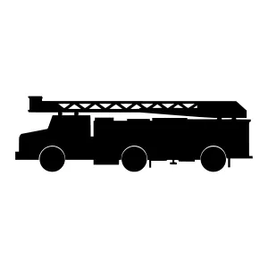 Fire Engine Silhouette Vector Icon