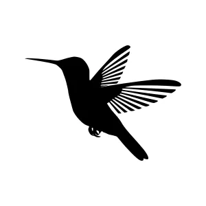 Silhouette Hummingbird - Minimalist Graphic