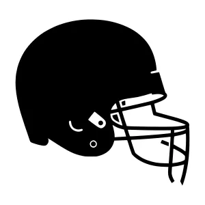 Black Football Helmet Silhouette