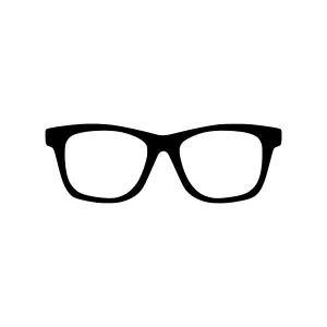 Black Glasses Icon - Vector Illustration