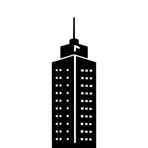 Black City Skyscraper Icon