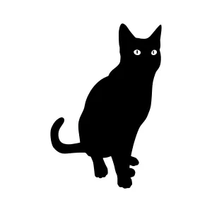 Black Cat Silhouette Vector Illustration