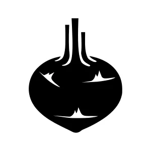 Black Onion Silhouette Icon