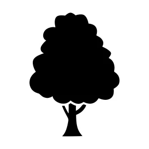 Black Tree Silhouette Icon