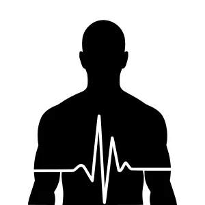 Silhouette Heartbeat - Medical Icon