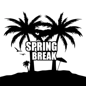 Palm Tree Spring Break Silhouette
