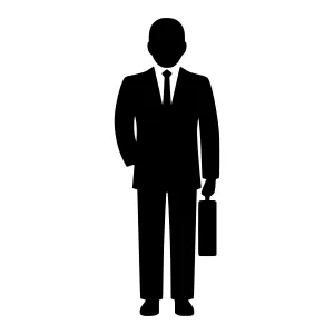 Black Business Man Silhouette