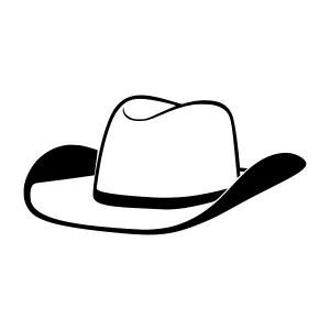 Silhouette Cowboy Hat - Minimalist Design