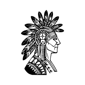 Native American Headdress Illustration