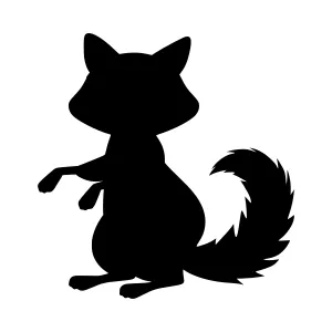 Silhouette Fox Illustration - Vector Graphic