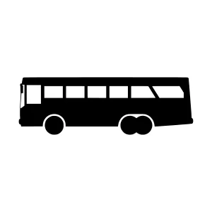 Simple Bus Silhouette Icon