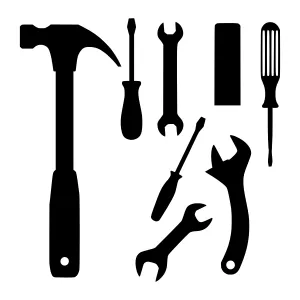 Black Tool Icons - Workshop Silhouette Set
