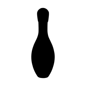 Bowling Pin Silhouette - Minimalist Vector Icon