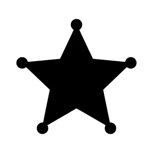 Black Star Icon - Vector Illustration
