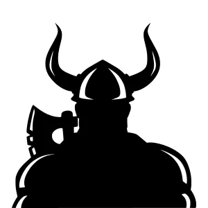 Viking Silhouette - Warrior with Axe