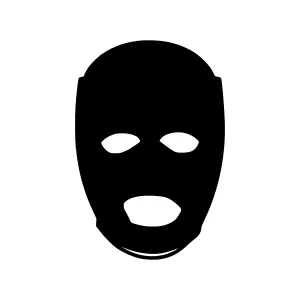 Black Mask Silhouette Vector Icon