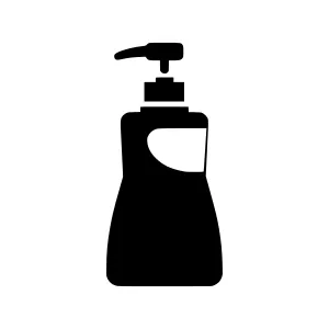 Liquid Soap Dispenser Icon - Black Silhouette