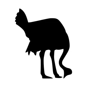 Silhouette Kangaroo - Simple Vector Graphic