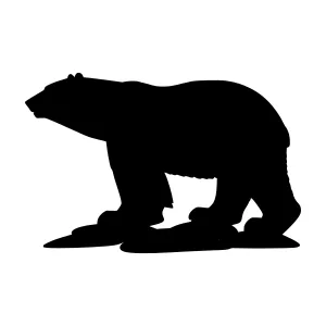 Silhouette Bear Graphic - Simple Animal Vector
