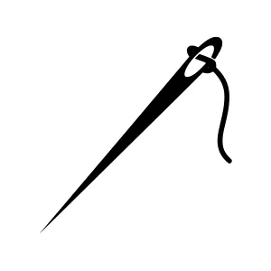 Black Sewing Needle Silhouette