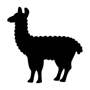 Black Silhouette Llama Icon