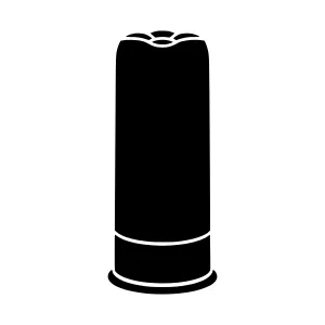 Black Bullet Shell Icon - Vector Illustration