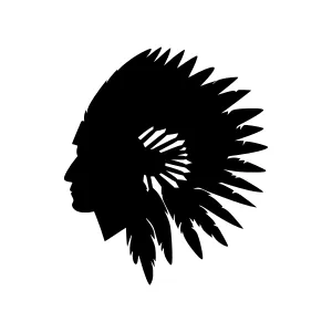 Native American Headdress Silhouette