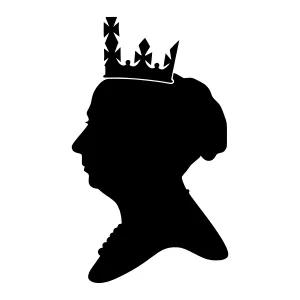 Queen Silhouette Crown Icon