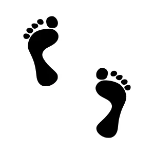Footprints Silhouette - Minimalist Design