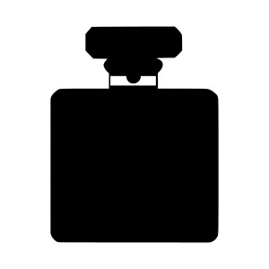 Perfume Bottle Icon - Black Silhouette