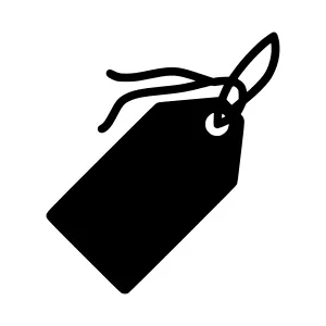 Black Tag Icon - Simple Vector Illustration