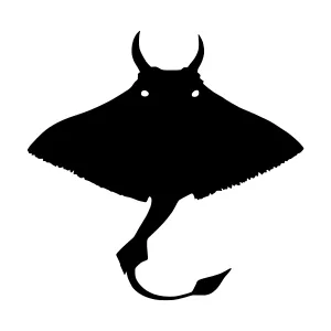 Silhouette Stingray Vector Graphic