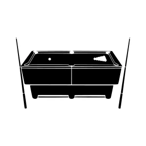 Pool Table Silhouette Vector Illustration