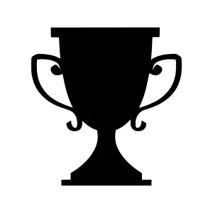 Silver Trophy Icon - Vector Illustration