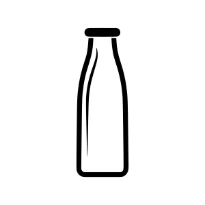 Milk Bottle Icon - Simple Outline Vector