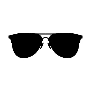 Black Sunglasses Silhouette Vector