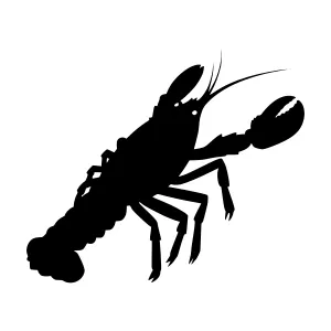 Lobster Silhouette Vector Illustration