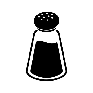 Black Salt Shaker Icon - Vector Illustration